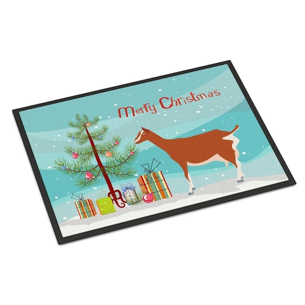 Carolines Treasures Toggenburger Goat Christmas Indoor or Outdoor Mat - 18 x 27 in. BB9248MAT - main